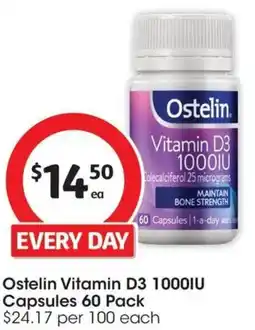 Coles Ostelin Vitamin D3 1000IU Capsules offer