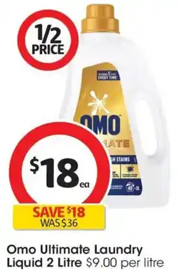 Coles Omo Ultimate Laundry Liquid offer