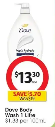 Coles Dove Body Wash offer