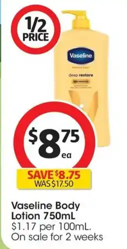 Coles Vaseline Body Lotion offer