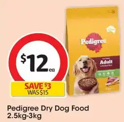 Coles Pedigree Dry Dog Food offer