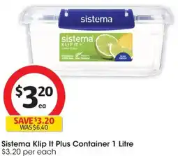 Coles Sistema Klip It Plus Container offer
