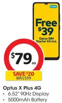 Coles Optus X Plus 4G offer