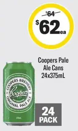 Coles Coopers Pale Ale Cans offer