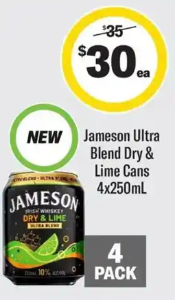 Coles Jameson Ultra Blend Dry & Lime Cans offer