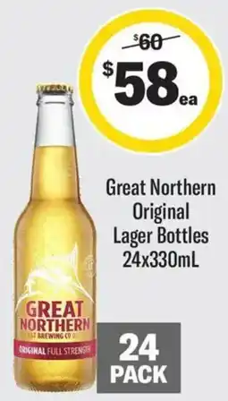 Coles Great Northern Original Lager Bottles offer