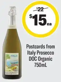 Coles Postcards from Italy Prosecco DOC Organic offer
