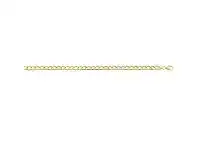 Bevilles Jewellery 9ct Yellow Gold Silver Infused Open Curb Necklace 55cm offer