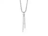 Bevilles Jewellery Stainless Steel Crystal Drop Pendant offer