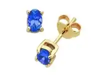 Bevilles Jewellery 9ct Yellow Gold Tanzanite Stud Earrings offer