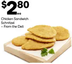 Woolworths Chicken sandwich schnitzel offer