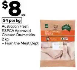 Woolworths Australian Fresh RSPCA Approved Chicken Drumsticks offer