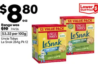 Woolworths Uncle Tobys Le Snak offer