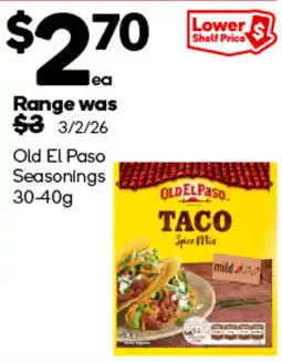 Woolworths Old El Paso Seasonings offer