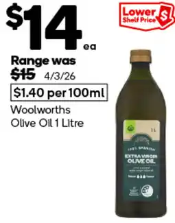 Woolworths Woolworths Olive Oil offer