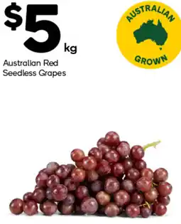 Woolworths Australian Red Seedless Grapes offer
