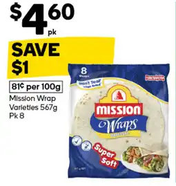 Woolworths Mission Wrap offer