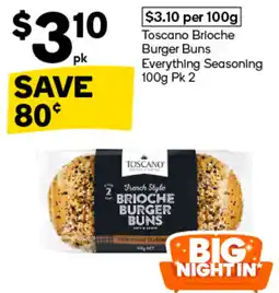Woolworths Toscano Brioche Burger Buns Everything Seasoning offer