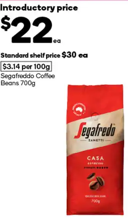Woolworths Segafreddo Coffee Beans offer