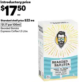 Woolworths Bearded Barista Espresso Coffee offer