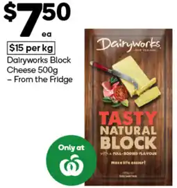 Woolworths Dairyworks Block Cheese offer