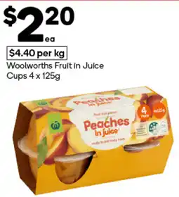 Woolworths Woolworths fruit in juice cups offer