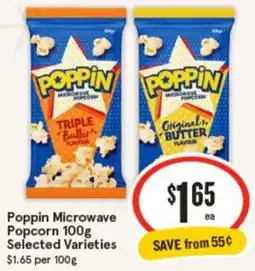 IGA Poppin Microwave Popcorn offer