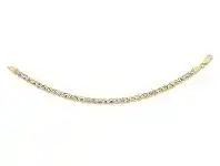 Bevilles Jewellery 9ct Two Tone Silver Infused Diamond Cut Bracelet offer