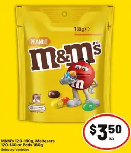 IGA M&M's, Maltesers or Pods offer