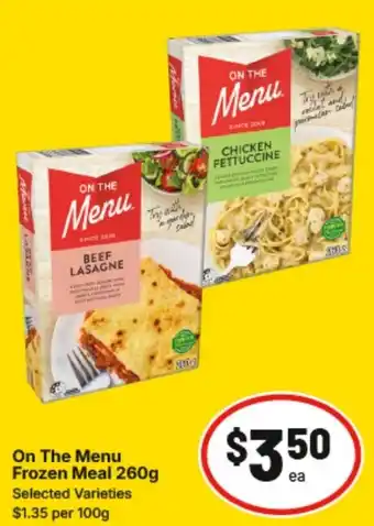 IGA On The Menu Frozen Meal offer