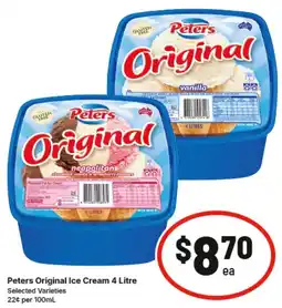 IGA Peters Original Ice Cream offer