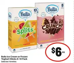 IGA Bulla Ice Cream or Frozen Yoghurt Sticks offer