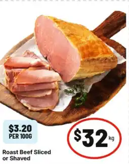 IGA Roast Beef Sliced or Shaved offer