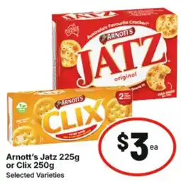 IGA Arnott's Jatz or Clix offer