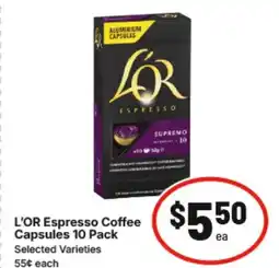 IGA L'OR Espresso Coffee Capsules offer