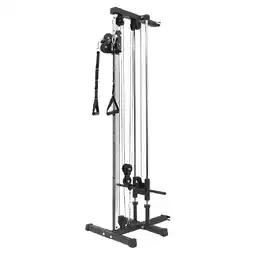 Woolworths FitnessLAB Wall Mount Cable Station Lat Pull Machine Wall Pulley Cable Home Gym Workout Equipment offer