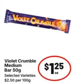 IGA Violet Crumble Medium Bar offer