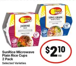 IGA SunRice Microwave Plain Rice Cups offer
