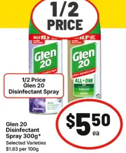 IGA Glen 20 Disinfectant Spray offer