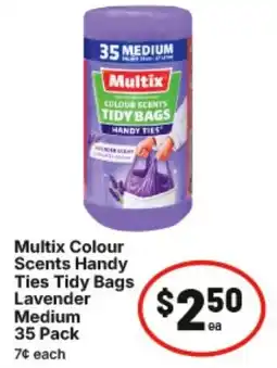 IGA Multix Colour Scents Handy Ties Tidy Bags Lavender Medium offer