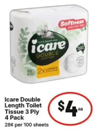 IGA Icare Double Length Toilet Tissue offer