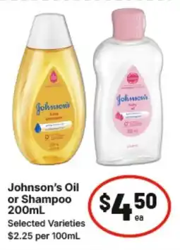 IGA Johnson's Oil or Shampoo offer