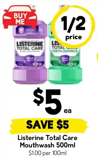Drakes Listerine Total Care Mouthwash offer
