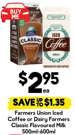 Drakes Farmers Union Iced Coffee or Dairy Farmers Classic Flavoured Milk offer