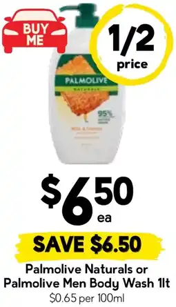 Drakes Palmolive Naturals or Palmolive Men Body Wash offer