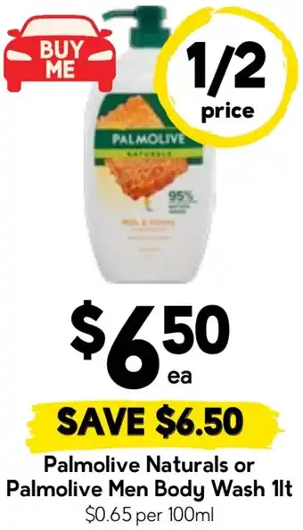 Drakes Palmolive Naturals or Palmolive Men Body Wash offer