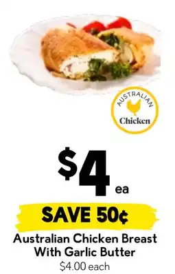 Drakes Australian Chicken Breast With Garlic Butter offer