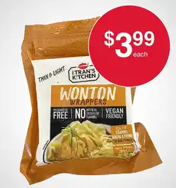 Australian Butchers Store Tran's kitchen wonton wrappers offer