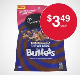 Australian Butchers Store Darrel Lea Chewy Choc Bullets offer