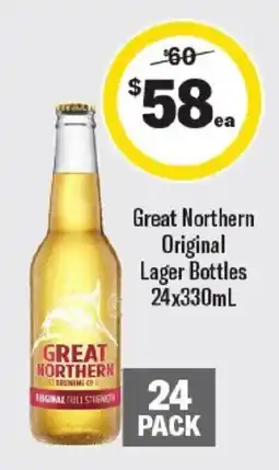 Liquorland Great Northern Original Lager Bottles offer